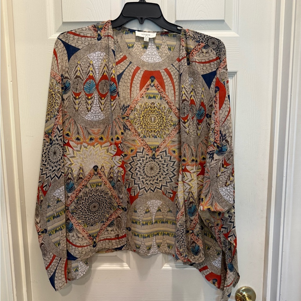 Umgee USA Geometric Patterned Kimono